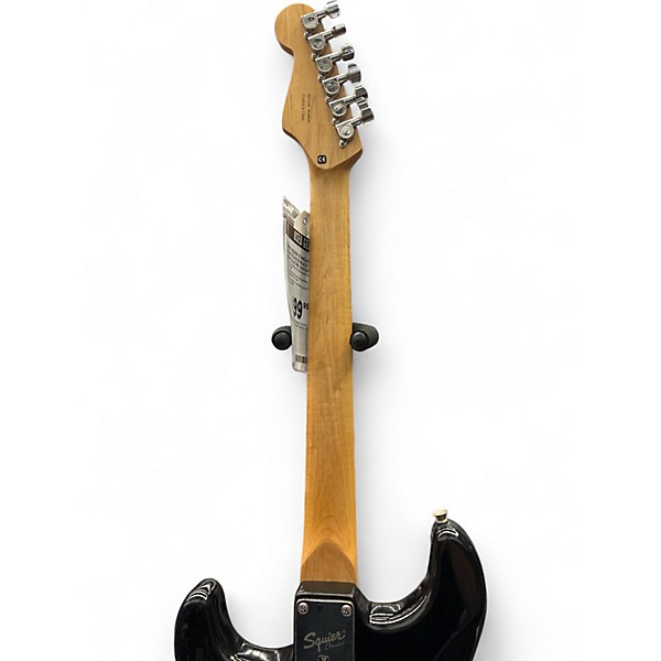 Used Squier Standard Stratocaster Black Solid Body Electric Guitar