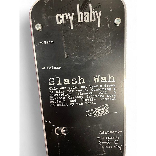 Used Dunlop SW95 Slash Signature Distortion Wah Effect Pedal