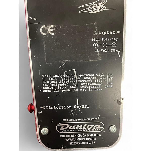 Used Dunlop SW95 Slash Signature Distortion Wah Effect Pedal