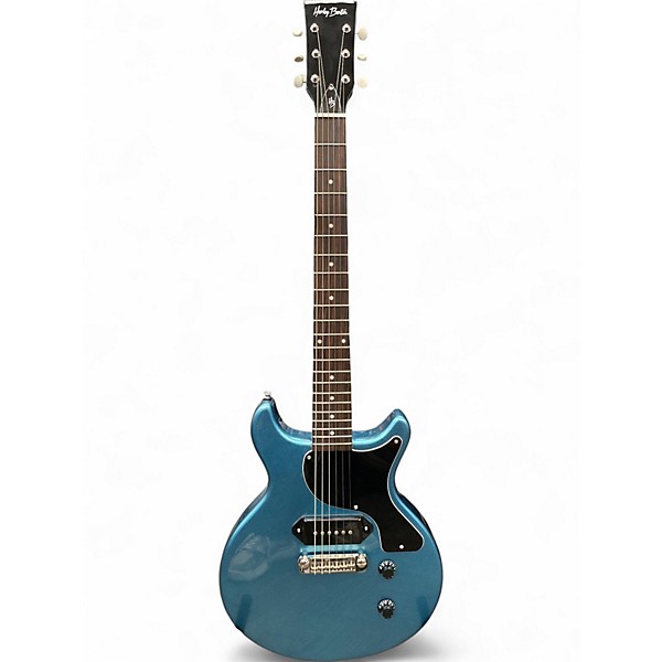 Used Harley Benton dc junior double cut Pelham Blue Solid Body Electric Guitar