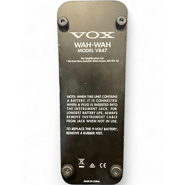 Used 2021 VOX V847 Reissue Wah Effect Pedal