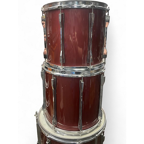 Vintage 1985 Pearl 4 Piece MX Series Red Sparkle Drum Kit