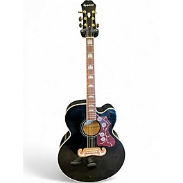 Used Epiphone J-200 EC Studio Black Acoustic Electric Guitar