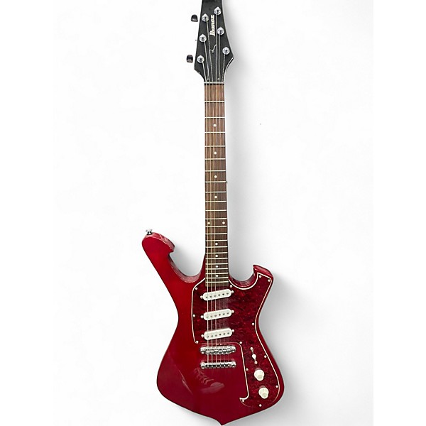 Used Ibanez FRM100 Paul Gilbert Signature Fireman Trans Red Solid Body Electric Guitar
