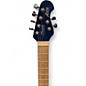Used Sterling by Music Man S.U.B. Axis Flame Maple Top Blue Solid Body Electric Guitar