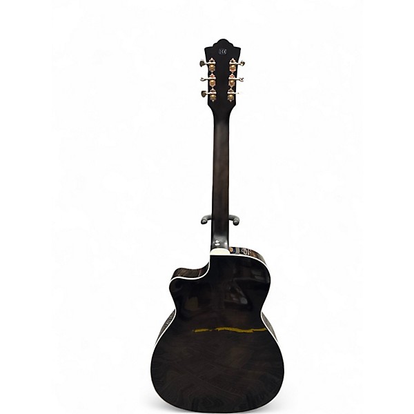 Used Guild OM-260CE Deluxe Trans Black Acoustic Electric Guitar