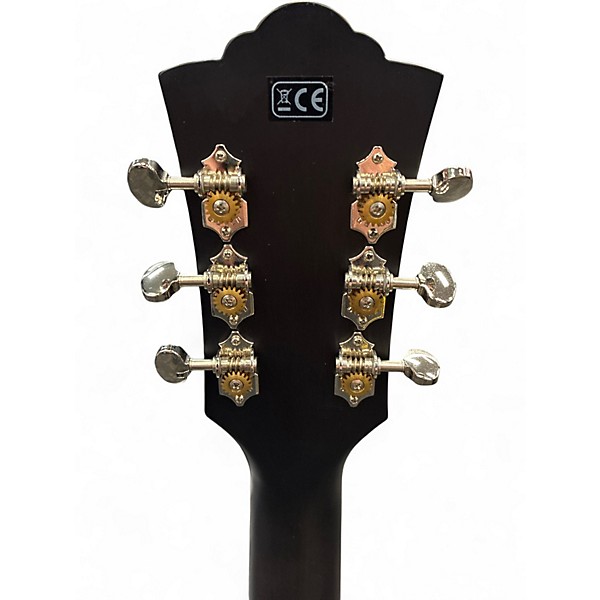 Used Guild OM-260CE Deluxe Trans Black Acoustic Electric Guitar