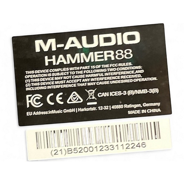 Used M-Audio Hammer 88 MIDI Controller