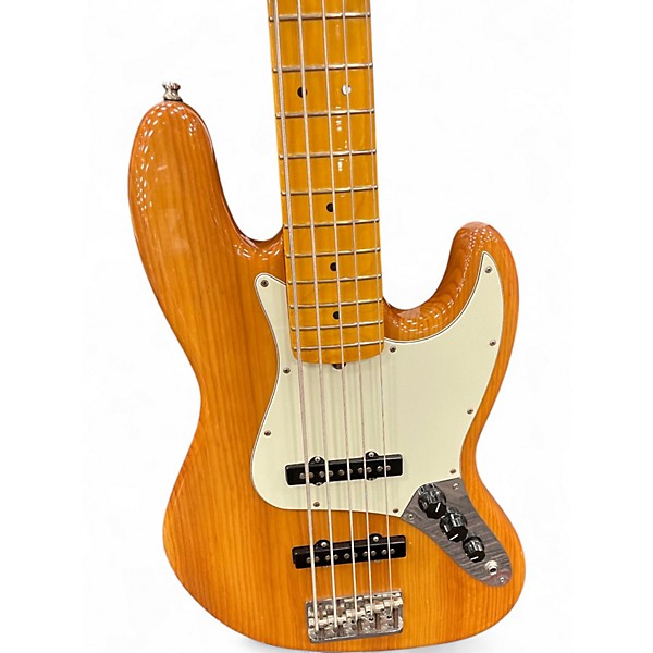 Used 2022 Fender American Professional II Jazz Bass NATURAL PINE Electric Bass Guitar