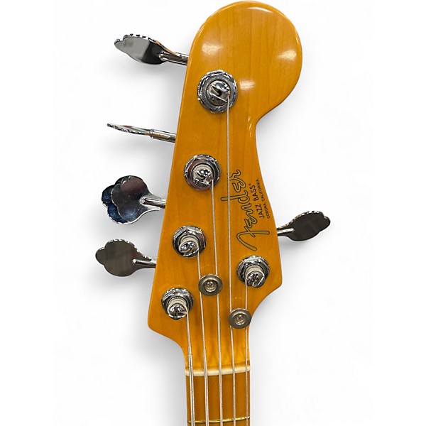 Used 2022 Fender American Professional II Jazz Bass NATURAL PINE Electric Bass Guitar