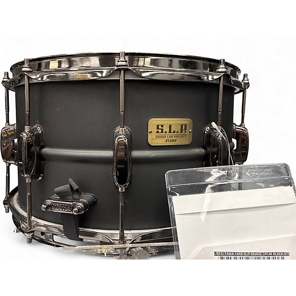 Used TAMA 14X8 SLP SNARE DRUM Black STEEL Drum