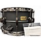 Used TAMA 14X8 SLP SNARE DRUM Black STEEL Drum thumbnail