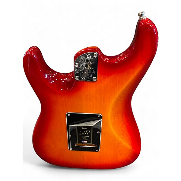 Used Fender American Ultra Luxe Stratocaster 2 Tone Sunburst Solid Body Electric Guitar