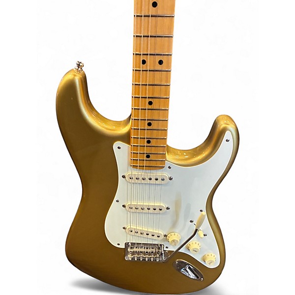 Used Fender Lincoln Brewster Signature Stratocaster Aztec Gold Solid Body Electric Guitar