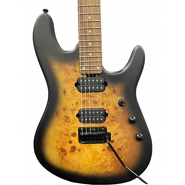 Used Sterling by Music Man Cutlass Burl Burst Solid Body Electric Guitar