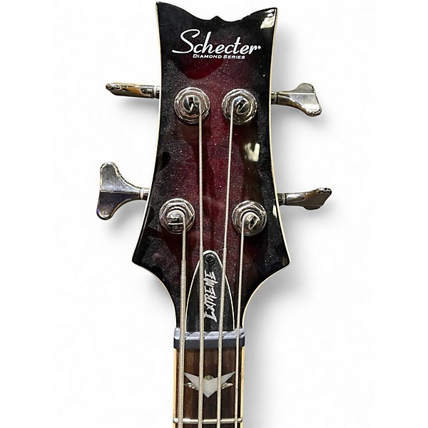 Used Schecter Guitar Research Omen Extreme 4 String Black Cherry Electric Bass Guitar