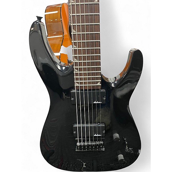 Used Jackson JS32-7 Dinky DKA 7 String Black Solid Body Electric Guitar