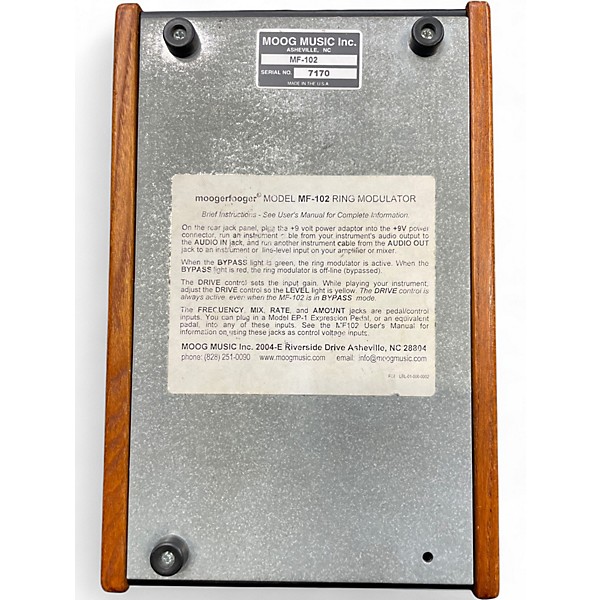 Used Moog MF102 Moogerfooger Ring Modulator Effect Pedal