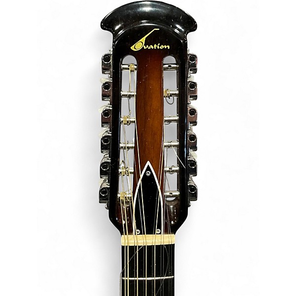 Used Ovation 1615 Sunburst 12 String Acoustic Electric Guitar