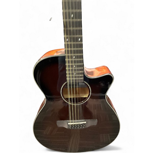 Used Ibanez AEG5012 Brown 12 String Acoustic Electric Guitar