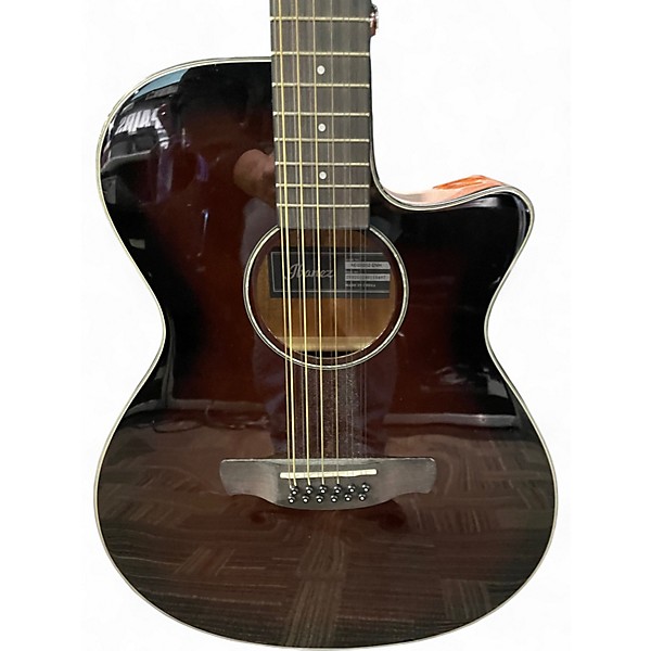Used Ibanez AEG5012 Brown 12 String Acoustic Electric Guitar