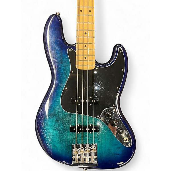 Used Fender Player Jazz Bass Limited-Edition Plus Top Blue Burst Electric Bass Guitar