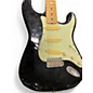 Vintage 1990 Fender Standard Stratocaster Black Solid Body Electric Guitar