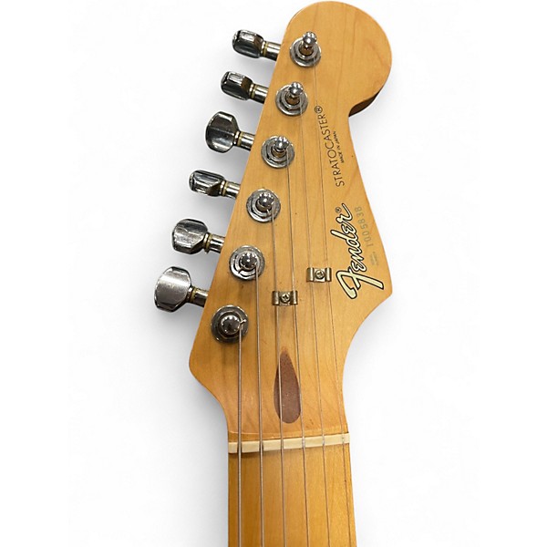 Vintage 1990 Fender Standard Stratocaster Black Solid Body Electric Guitar