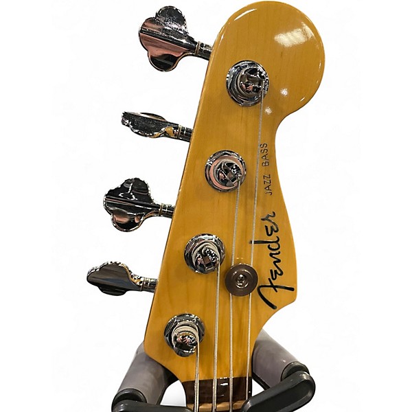 Used 2000 Fender American Deluxe Jazz Bass Black Electric Bass Guitar