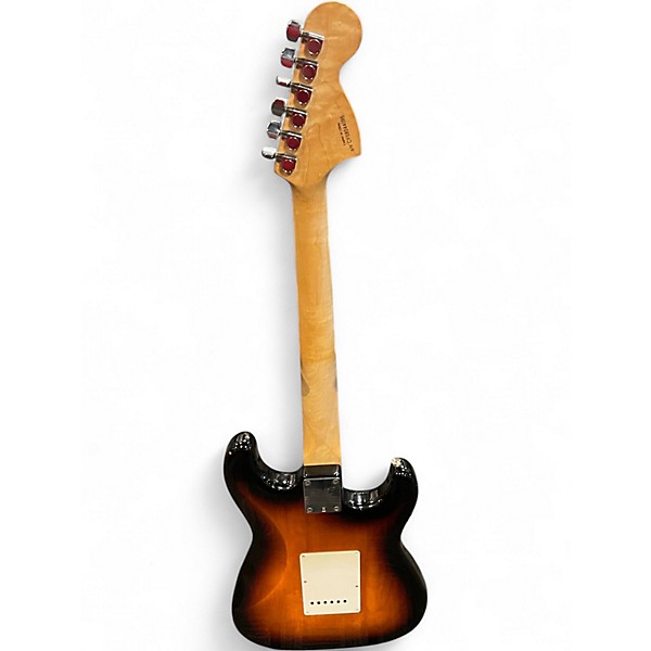 Used 2008 Squier Affinity Stratocaster Left Handed 2 Color Sunburst Electric Guitar