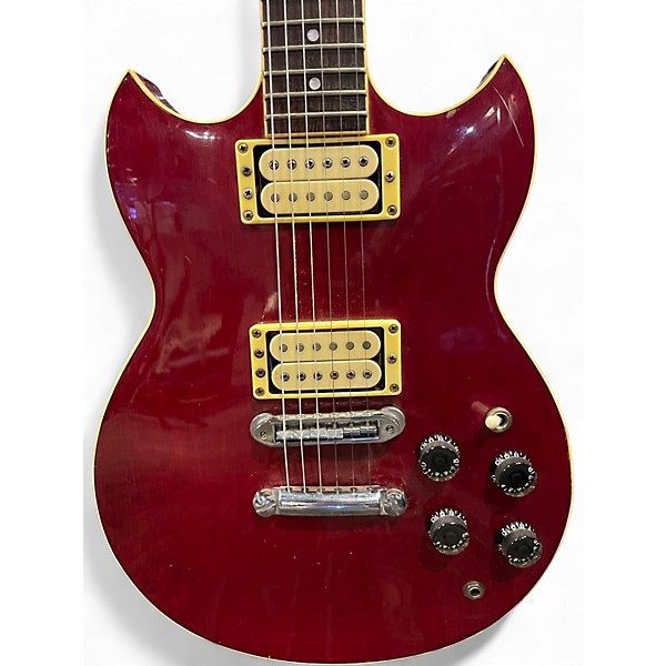 Vintage 1980s Yamaha SBG500 Candy Apple Red Solid Body Electric Guitar
