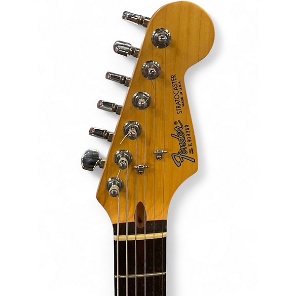 Vintage 1990s Fender STRATOCASTER BLACK Solid Body Electric Guitar