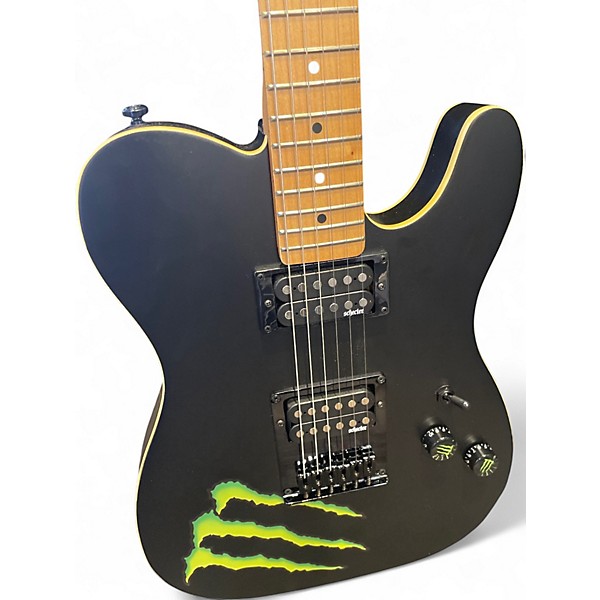 Used Schecter Guitar Research PT Monster Matte Black Solid Body Electric Guitar