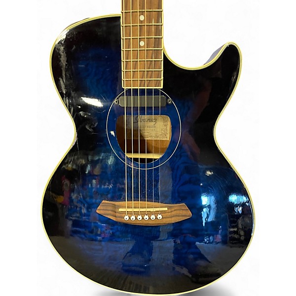 Used Ibanez SX72TBS1203 Trans Blue Acoustic Electric Guitar
