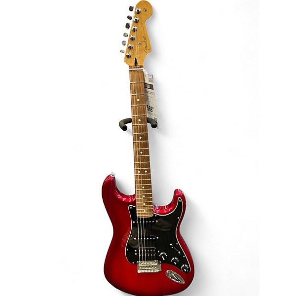 Used Fender Player Stratocaster Candy Apple Red Solid Body Electric Guitar