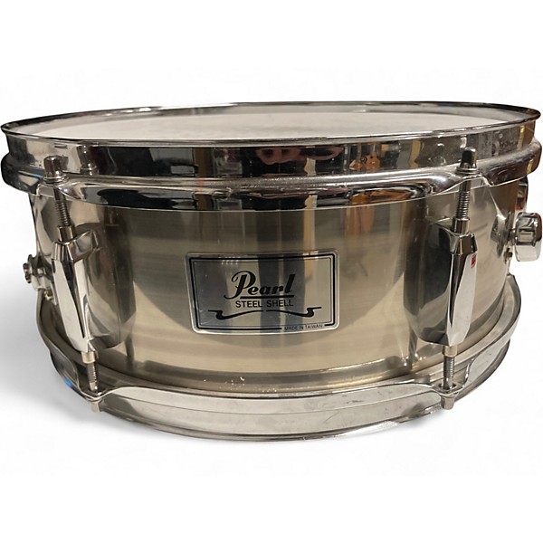 Used Pearl 13in SS Steel Snare Chrome Drum