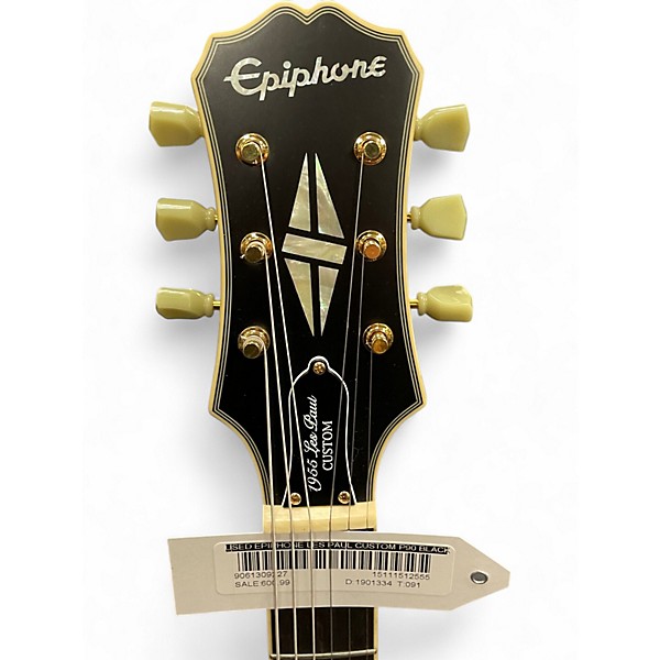 Used Epiphone Les Paul Custom p90 Black Solid Body Electric Guitar