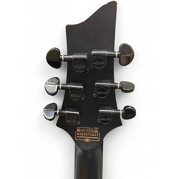 Used Schecter Guitar Research demon 6 LH Black Solid Body Electric Guitar