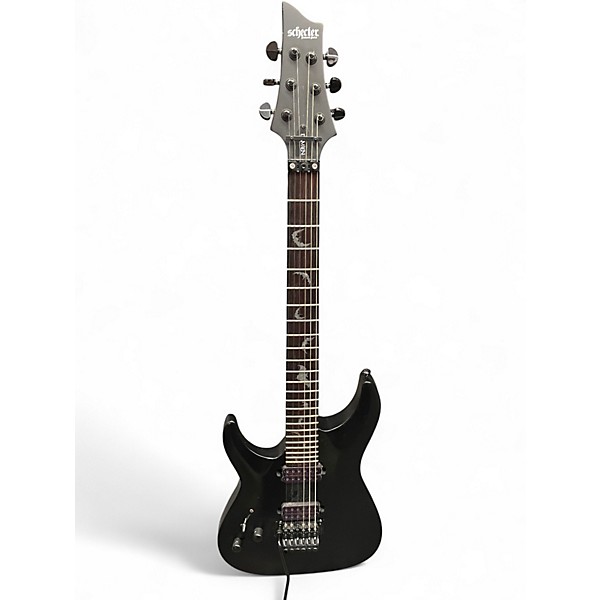 Used Schecter Guitar Research demon 6 LH Black Solid Body Electric Guitar