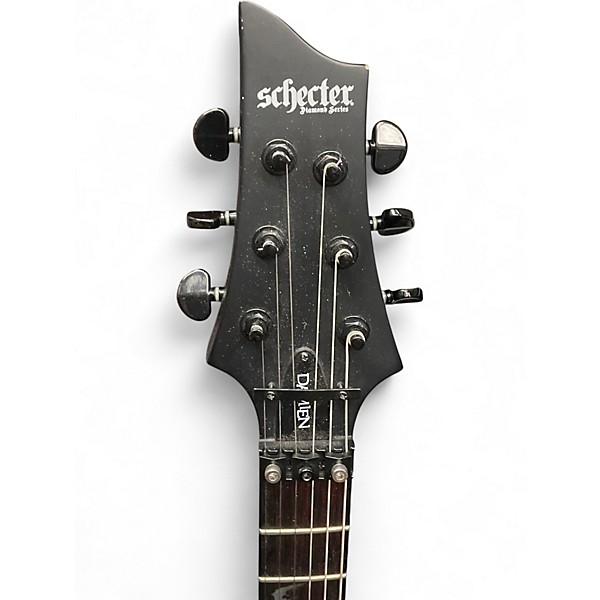 Used Schecter Guitar Research demon 6 LH Black Solid Body Electric Guitar