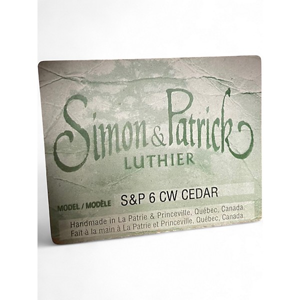 Used Simon & Patrick 6 CW CEDAR NATURAL Acoustic Guitar