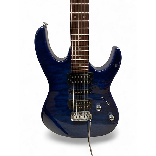 Used Ibanez GRX70QA Trans Blue Burst Solid Body Electric Guitar