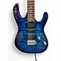 Used Ibanez GRX70QA Trans Blue Burst Solid Body Electric Guitar