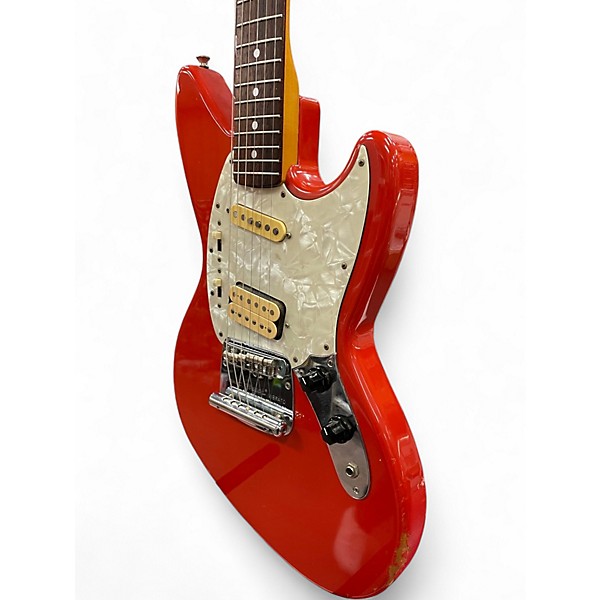 Used Fender Jagstang Fiesta Red Solid Body Electric Guitar