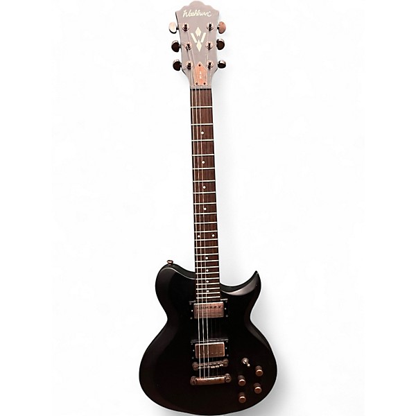 Used Washburn WI-64 Satin Black Solid Body Electric Guitar