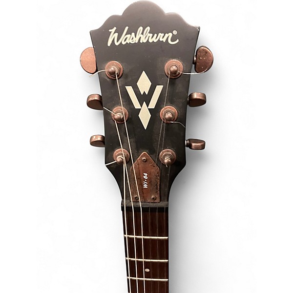 Used Washburn WI-64 Satin Black Solid Body Electric Guitar