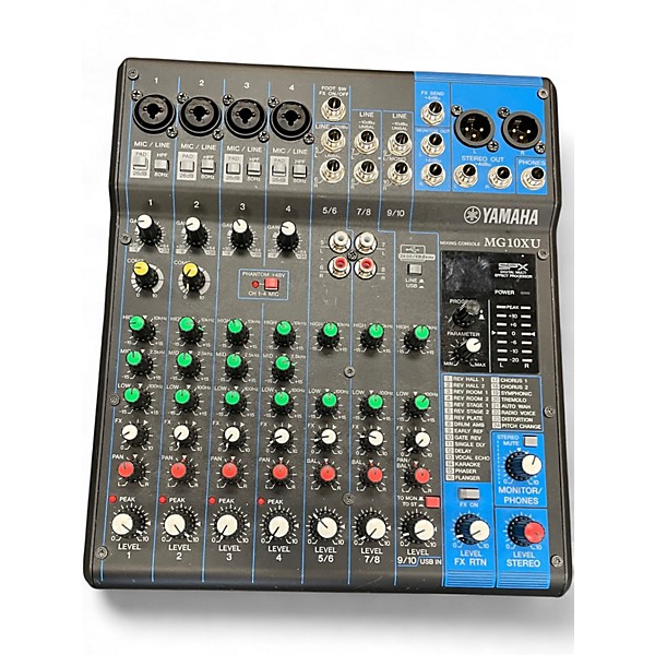 Used Yamaha MG10XU 10 Channel Mixer with Effects Unpowered Mixer