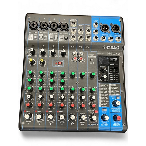 Used Yamaha MG10XU 10 Channel Mixer with Effects Unpowered Mixer