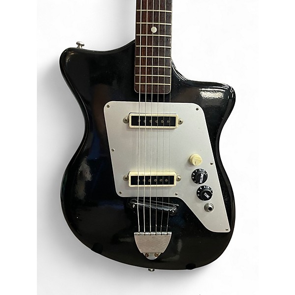 Used 1960s Tiesco Electric Black Solid Body Electric Guitar