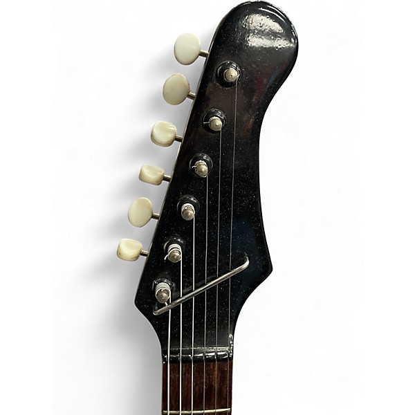 Used 1960s Tiesco Electric Black Solid Body Electric Guitar